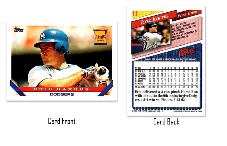 1993 Topps Eric Karros rookie card