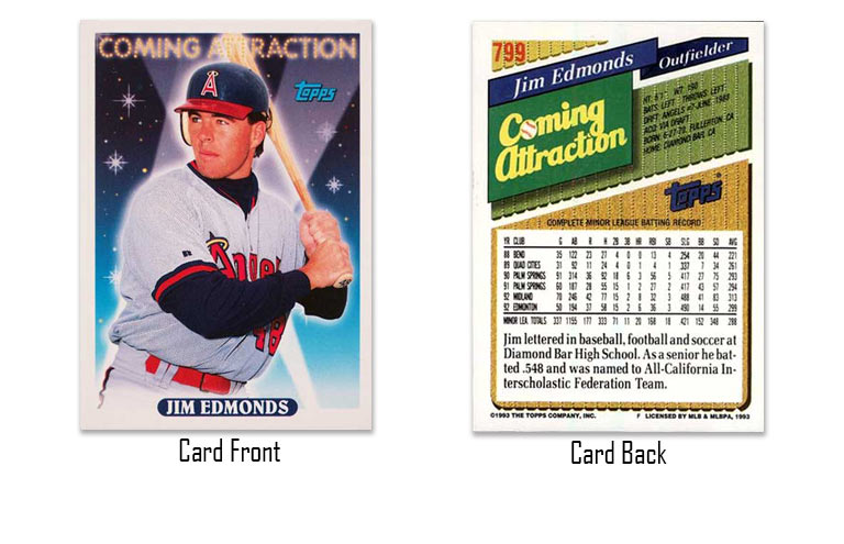 1993 Topps Jim Edmonds rookie card