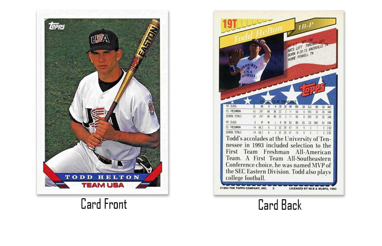 1993 Topps Traded Todd Helton rookie card