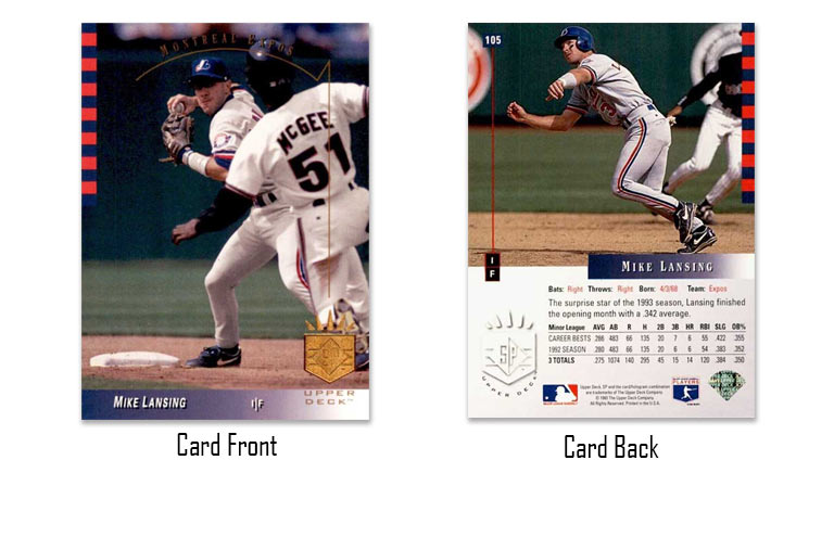 1993 Upper Deck SP Mike Lansing rookie card