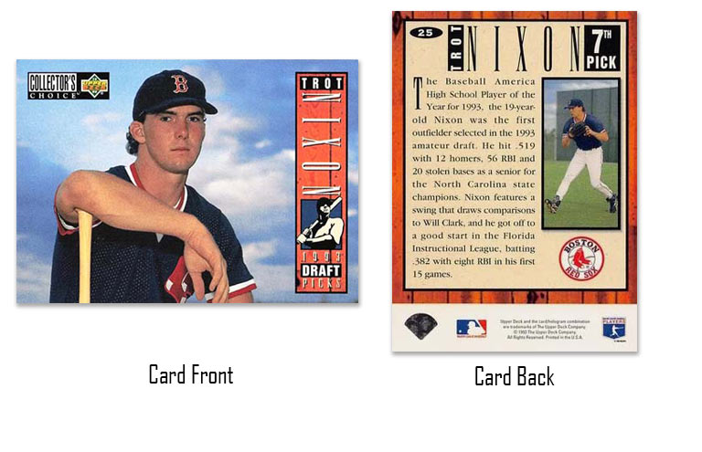 1994 Upper Deck Collector's Choice Trot Nixon rookie card