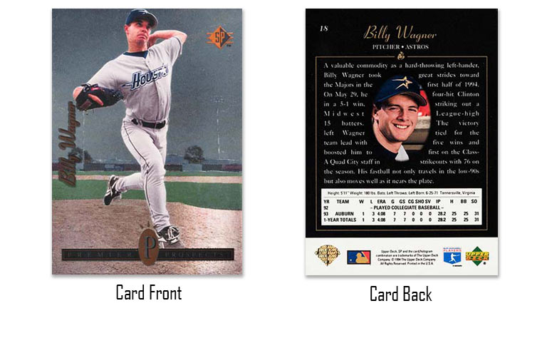 1994 Upper Deck SP Billy Wagner rookie card