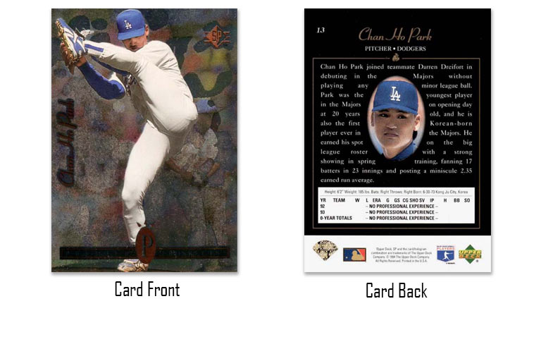 1994 Upper Deck SP Chan Ho Park rookie card