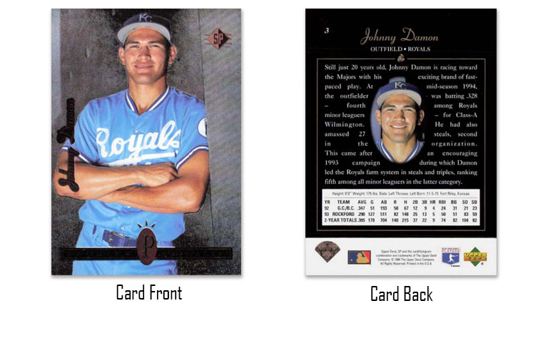 1994 Upper Deck SP Johnny Damon rookie card