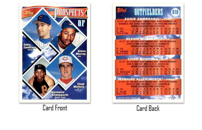 1994 Topps Prospects Chad Mottola rookie card