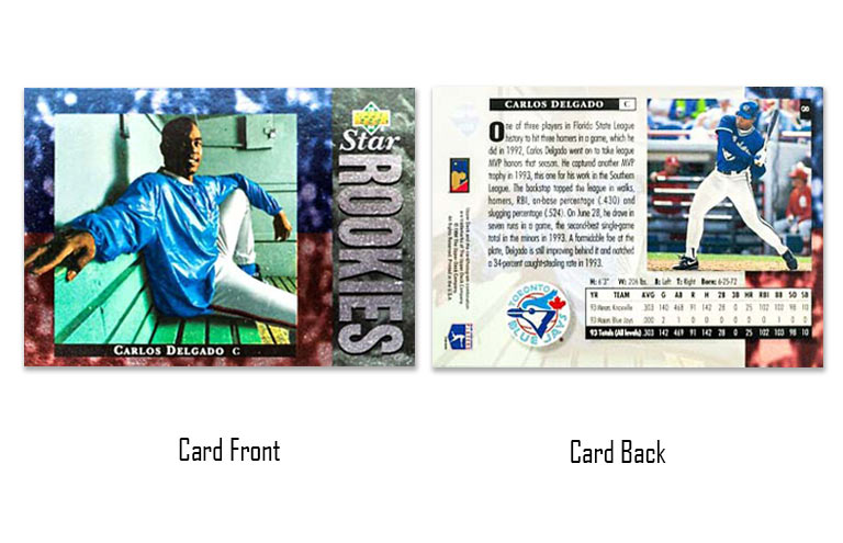 1994 Upper Deck baseball Carlos Delgado Star Rookie card