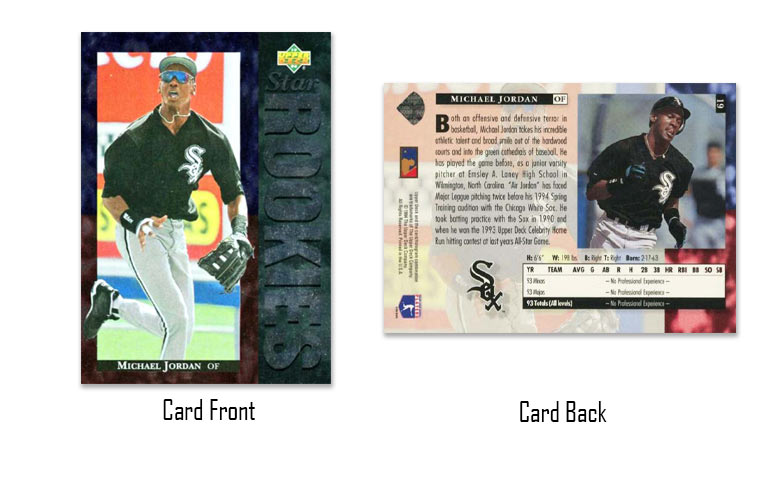 1994 Upper Deck baseball Michael Jordan Star Rookie card