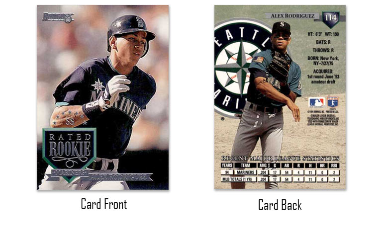 1995 Donruss Alex Rodriguez Rated Rookie card