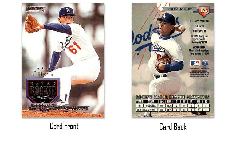1995 Donruss Chan Ho Park Rated Rookie card