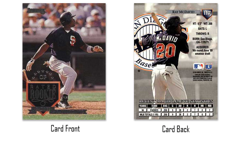 1995 Donruss Ray McDavid Rated Rookie card