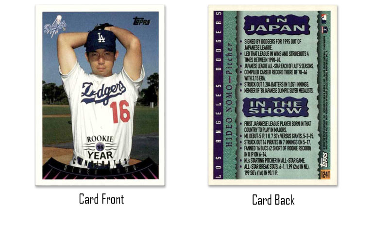 1995 Topps Traded Hideo Nomo rookie card