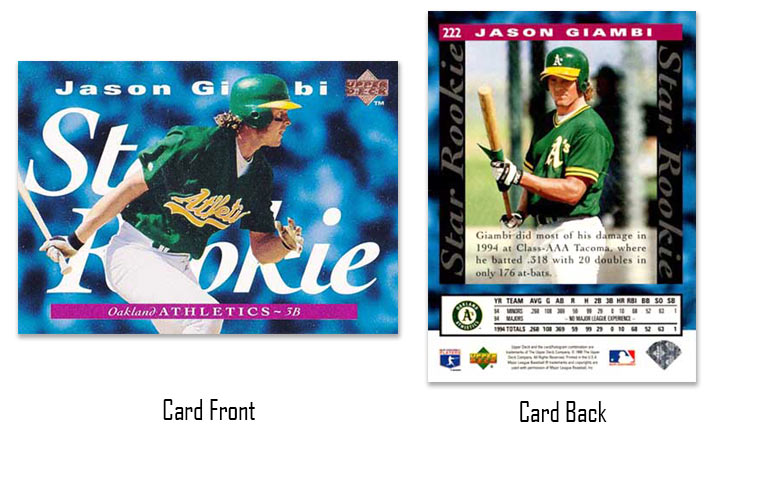 1995 Upper Deck Jason Giambi Star Rookie card