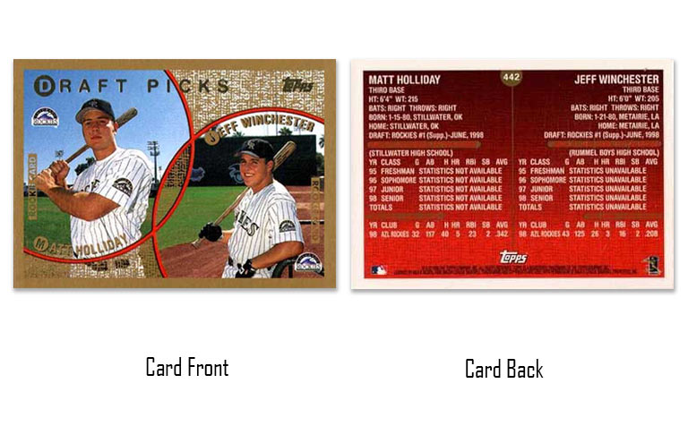 1999 Topps Matt Holliday rookie card