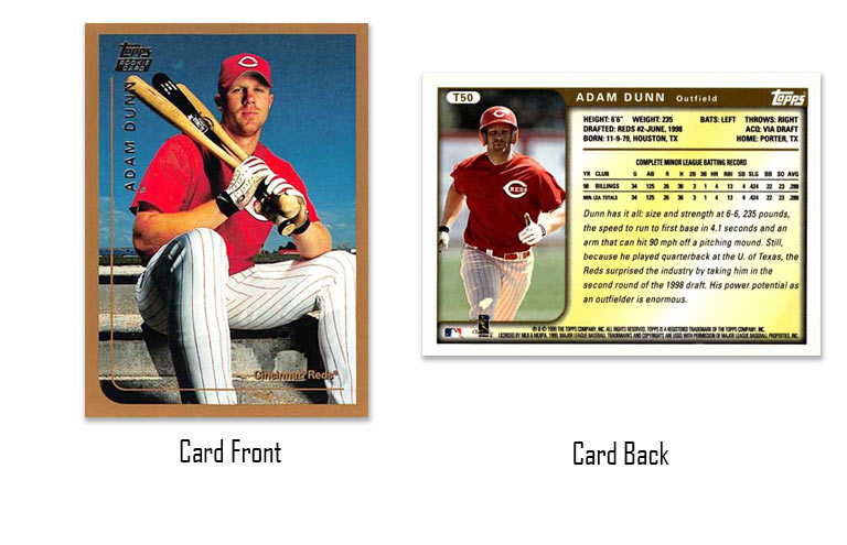 1999 Topps Traded Adam Dunn rookie card