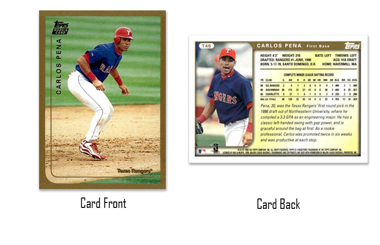 1999 Topps Traded Carlos Pena rookie card