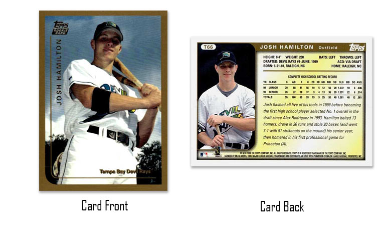 1999 Topps Traded Josh Hamilton rookie card