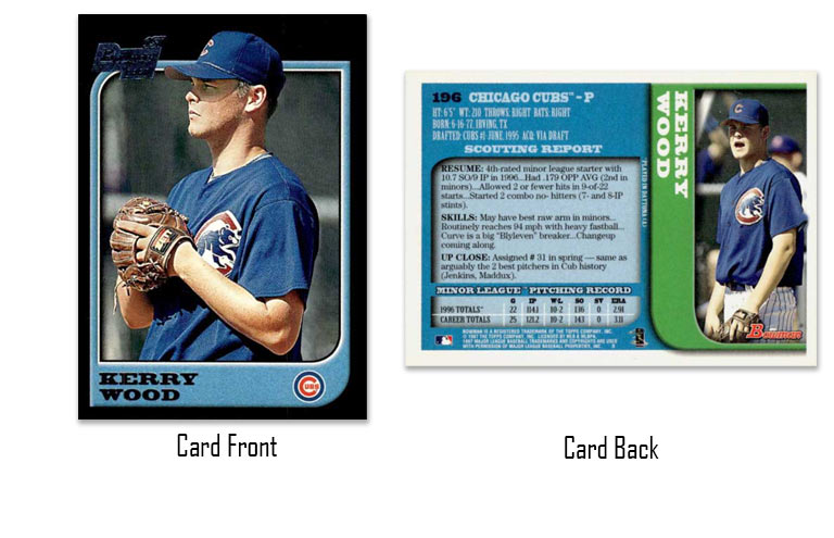 1997 Bowman Kerry Wood rookie card