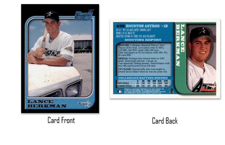 1997 Bowman Lance Berkman rookie card
