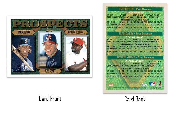 1997 Topps baseball Sean Casey Prospects rookie card