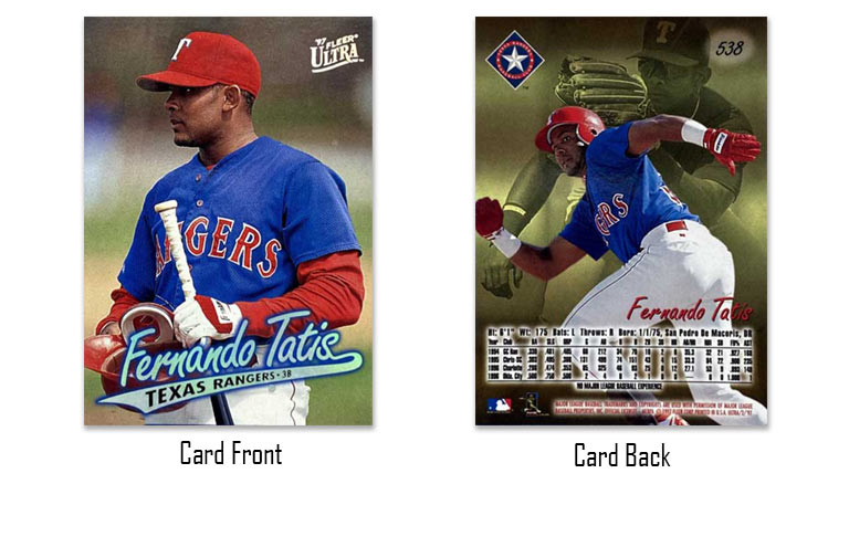 1997 Fleer Ultra baseball Fernando Tatis rookie card