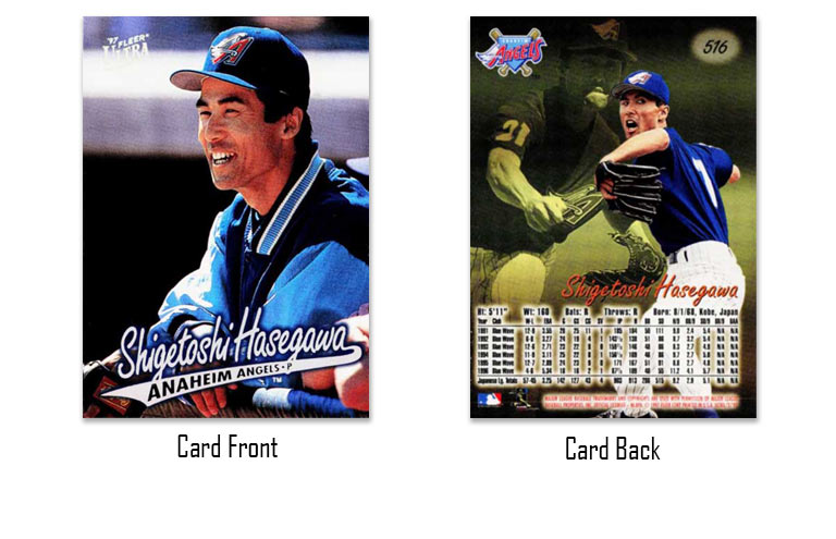 1997 Fleer Ultra baseball Shigetoshi Hasegawa rookie card