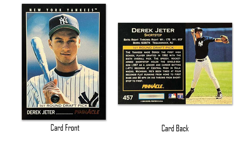 1993 Pinnacle Derek Jeter rookie card