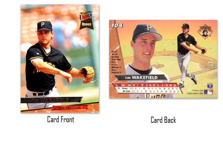 1993 Ultra baseball Tim Wakefield rookie card