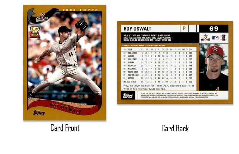 2002 Topps baseball Roy Oswalt rookie card