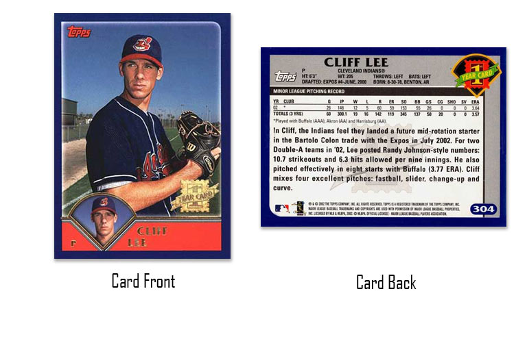 2003 Topps Cliff Lee rookie card
