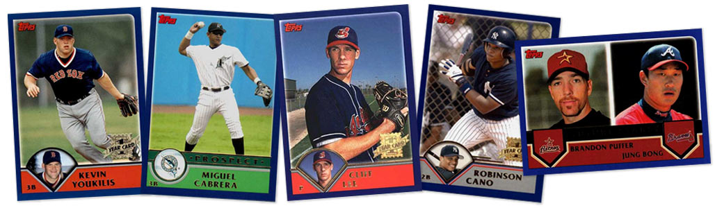 2003 Topps and Topps Traded baseball cards