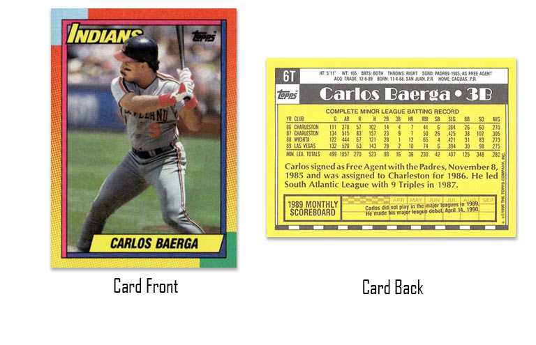 1990 Topps Traded Carlos Baerga rookie card