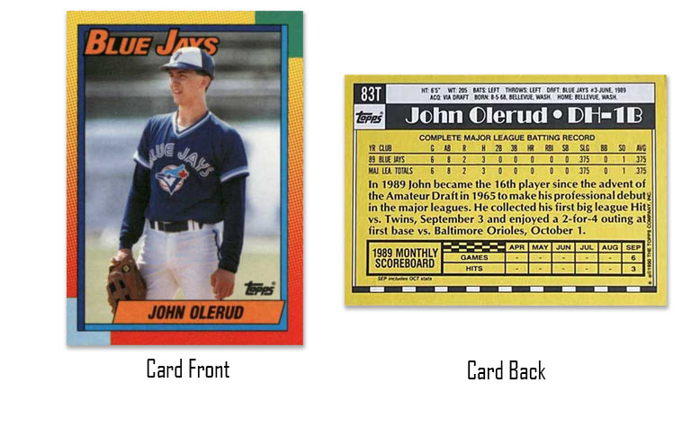 1990 Topps Traded John Olerud rookie card