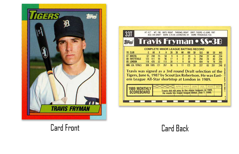 1990 Topps Traded Travis Fryman rookie card