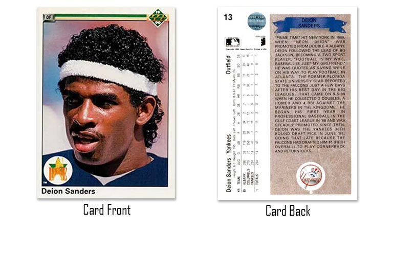 1990 Upper Deck Deion Sanders rookie card