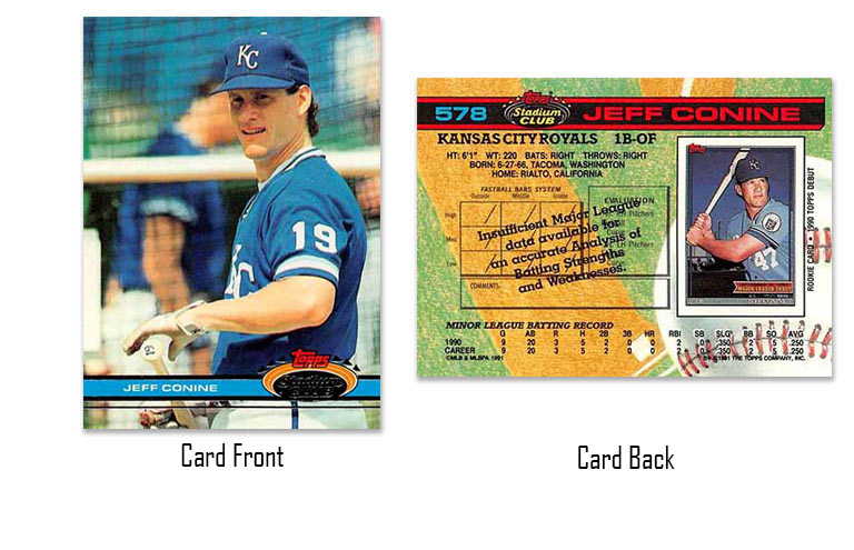 1991 Topps Stadium Club Jeff Conine rookie card