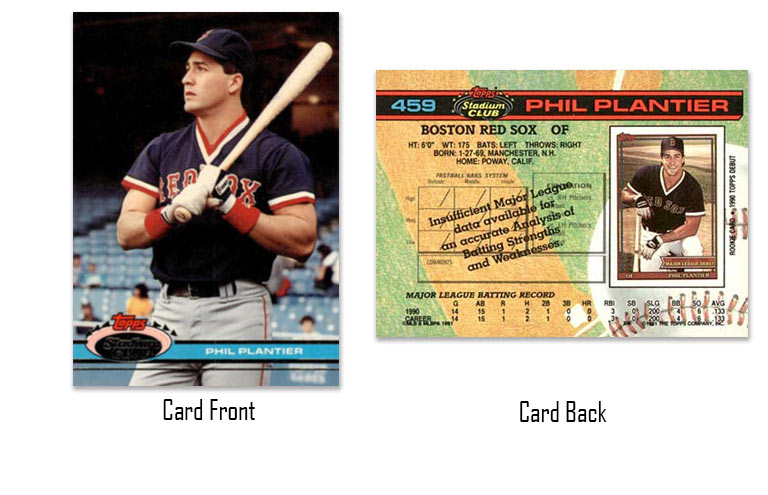 1991 Topps Stadium Club Phil Plantier rookie card