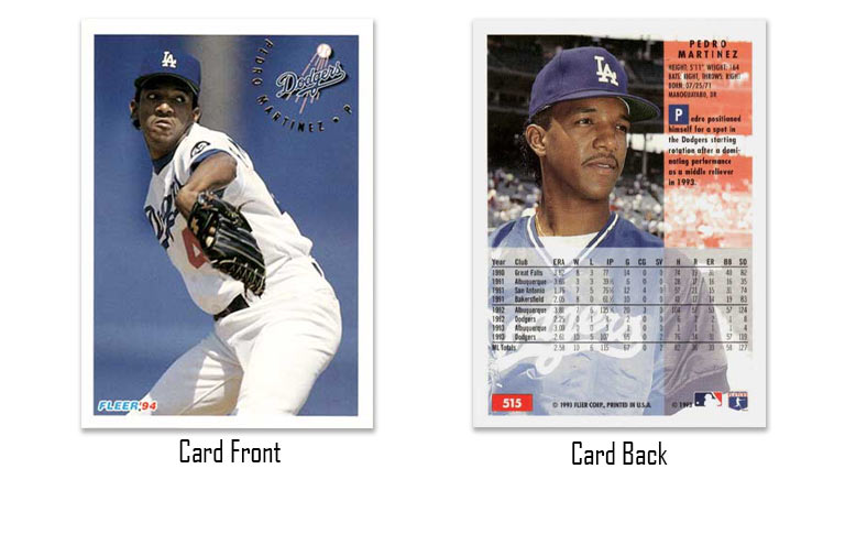 1994 Fleer baseball Pedro Martinez