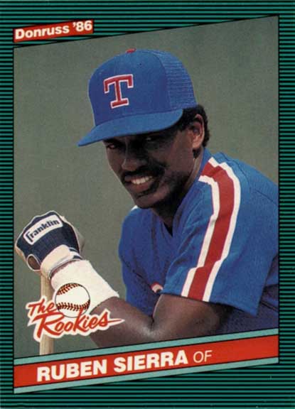 1986 Donruss The Rookies Ruben Sierra #52