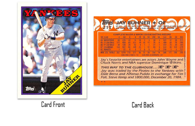 1988 Topps Traded Jay Buhner rookie card