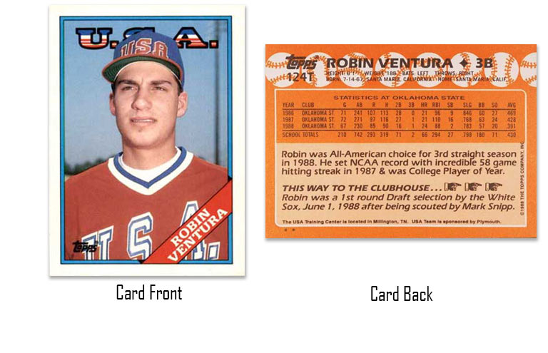 1988 Topps Traded Robin Ventura rookie card