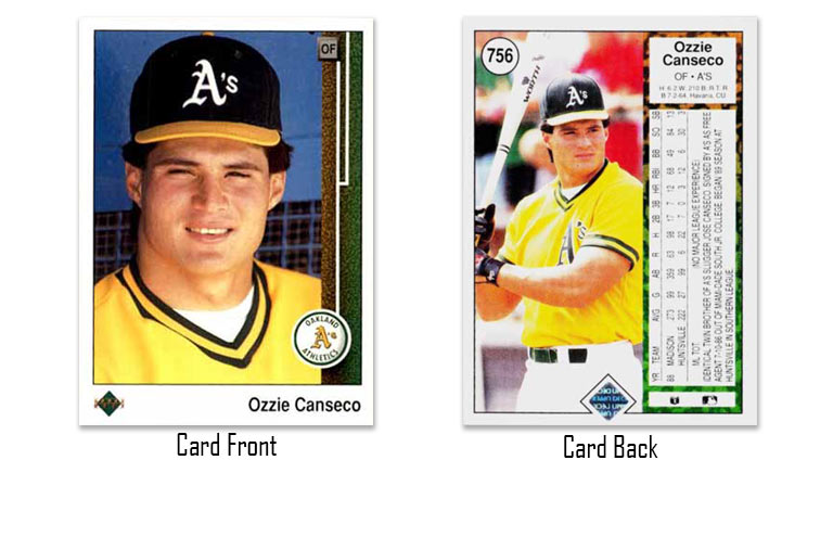 1989 Upper Deck Ozzie Canseco rookie card
