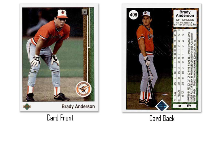 1989 Upper Deck Brady Anderson rookie card