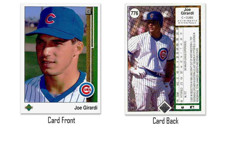 1989 Upper Deck Joe Girardi rookie card