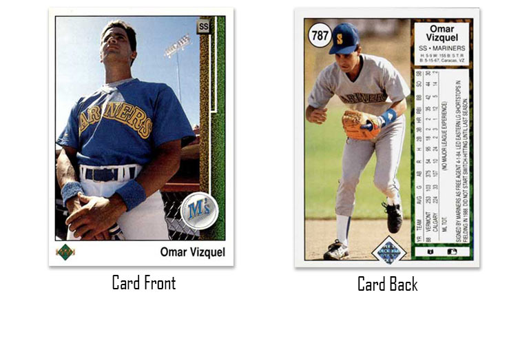 1989 Upper Deck Omar Vizquel rookie card