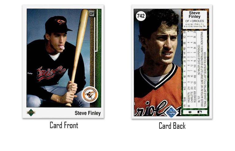 1989 Upper Deck Steve Finley rookie card