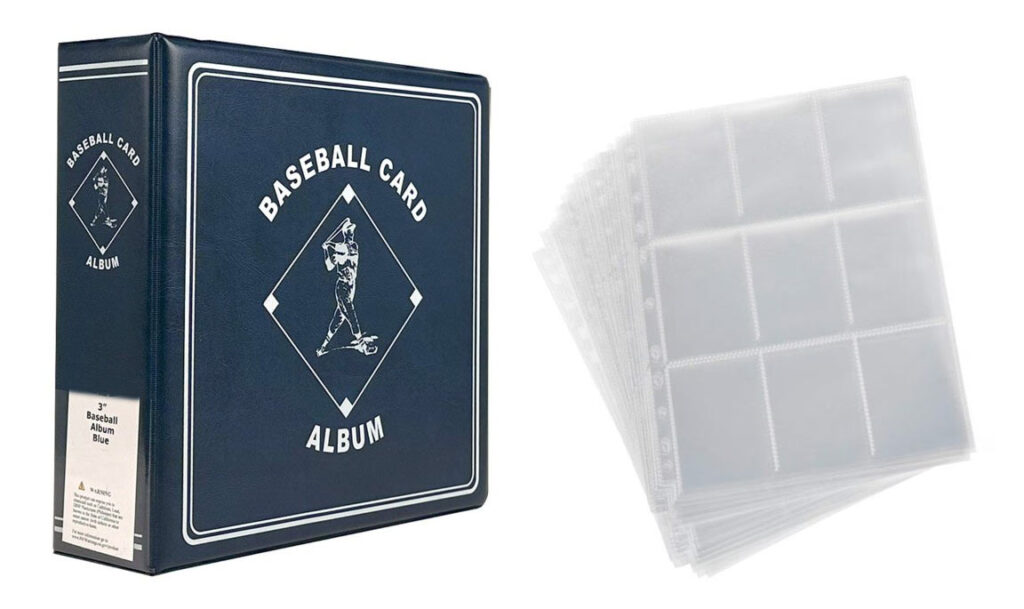 baseball card binder and album pages