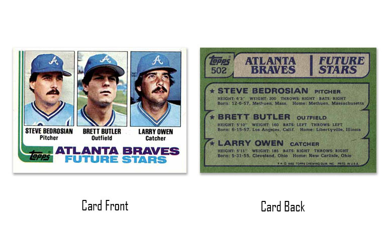 1982 Topps baseball Braves Future Stars card