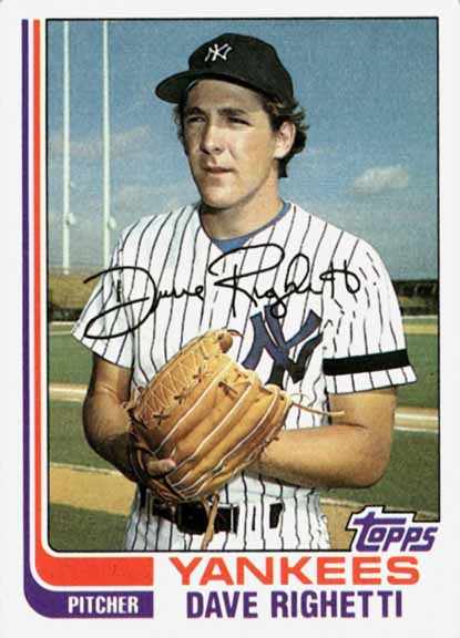 1982 Topps Dave Righetti #439