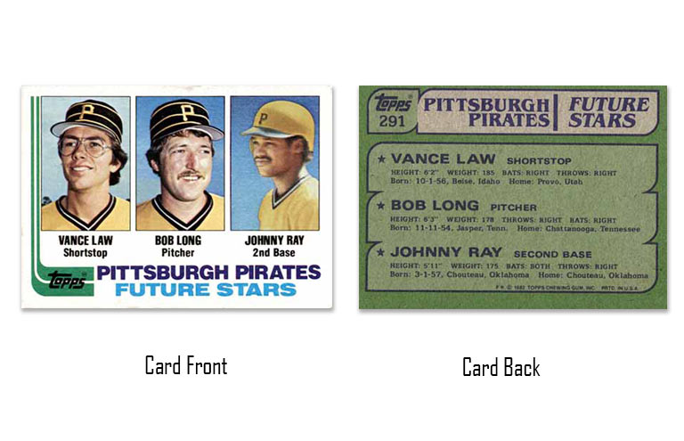 1982 Topps baseball Pirates Future Stars card