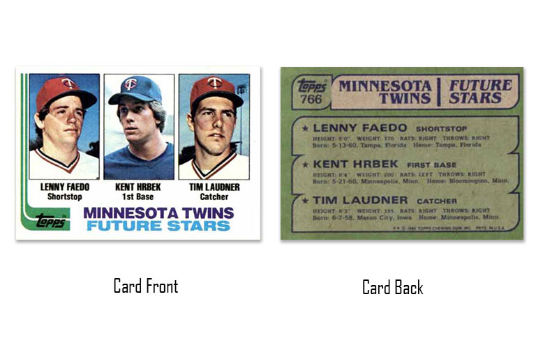 1982 Topps baseball Twins Future Stars card